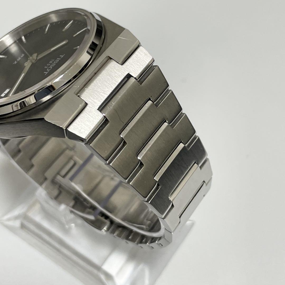 TISSOT PRX 黒文字盤 ステンレススチール 即発送】TISSOT PRX メンズ腕時計 40ミリ 黒文字盤 クォーツ