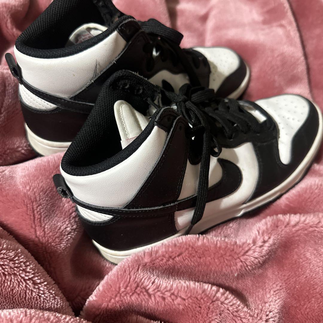 NIKE 「NIKE」 ハイカットスニーカー 24.5cm ブラック×ホワイト