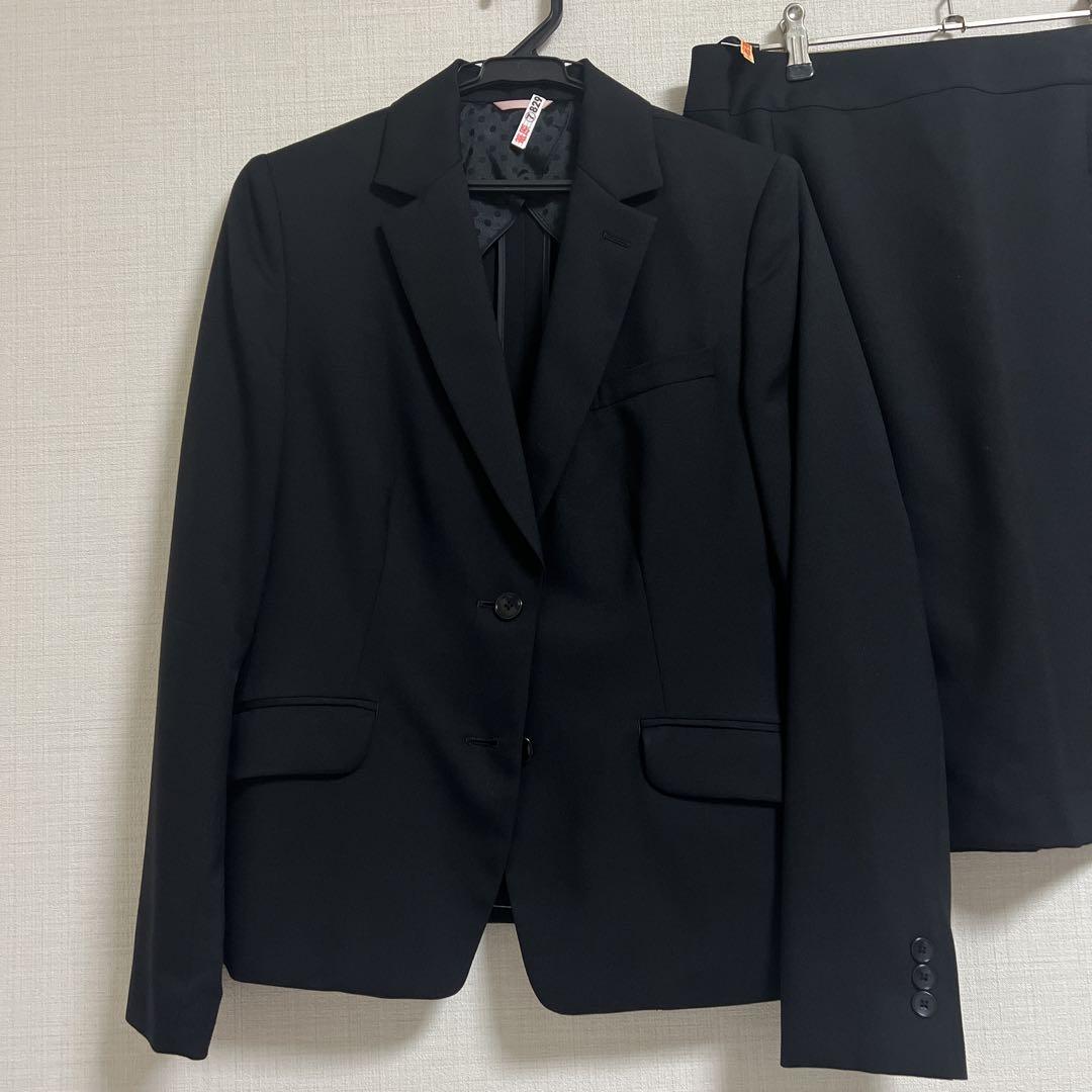 洋服の青山 n line 13号 レディーススーツ ブラック スカート