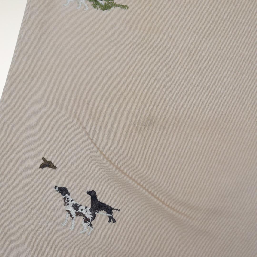 Polo by Ralph Lauren 犬の刺繍の総柄チノパン