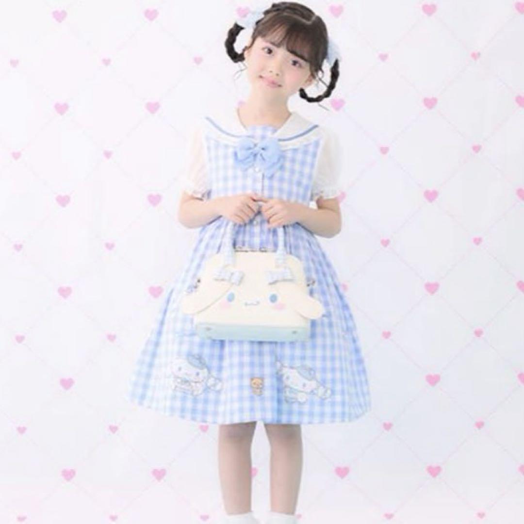 メゾピアノ 【マイメロディ・シナモロール】セーラーワンピース　140