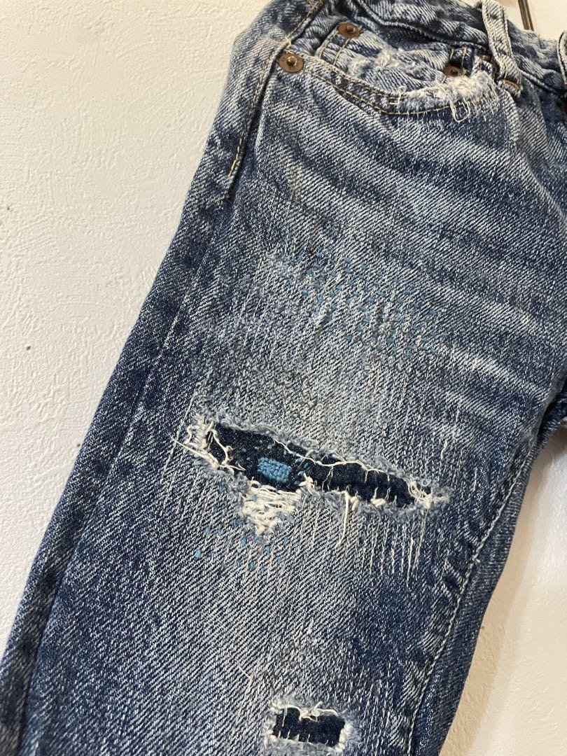 美品♡デニム＆ダンガリー　刺繍ダメージデニム DENIM&DUNGAREE デニムダンガリー 刺繍 ダメージ 110 - メルカリ