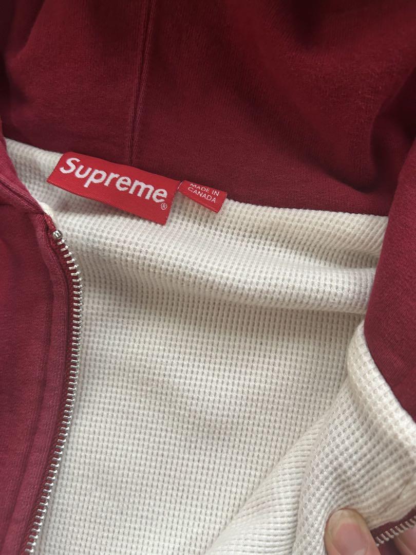Supreme 赤 ジッパーパーカー