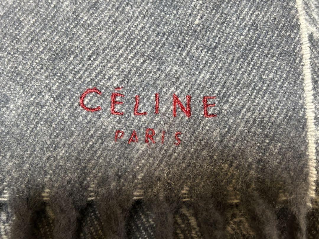 CÉLINE ウールストール 70cm X 140cm マカダム