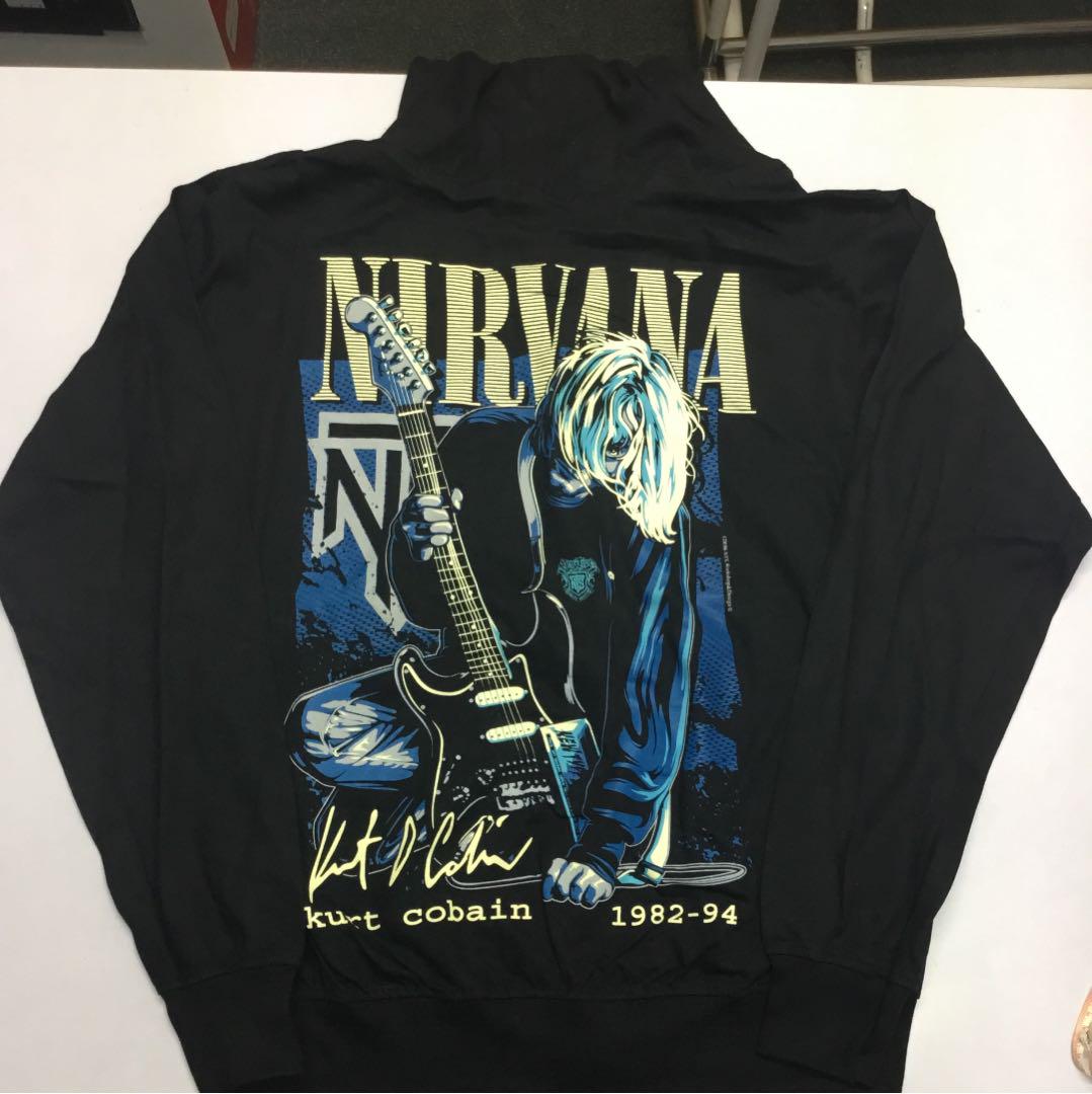 バンドデザインジップアップパーカー NIRVANA Lサイズ