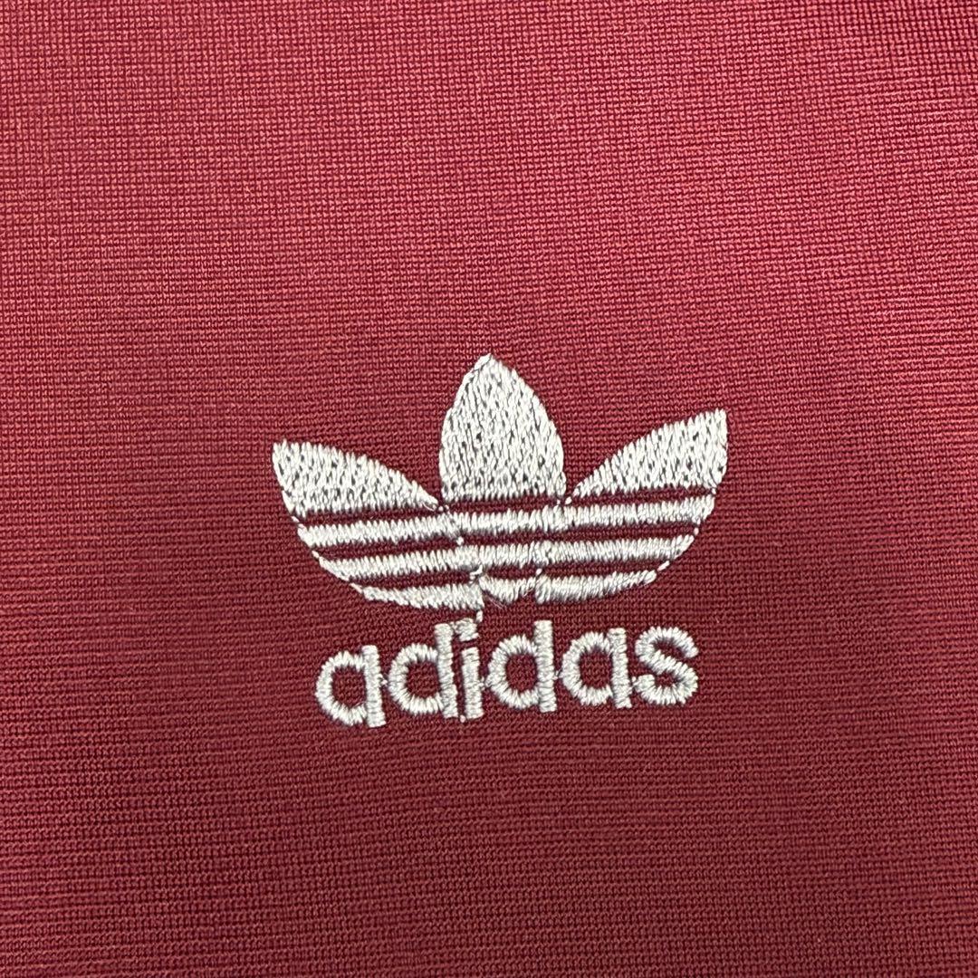 古着 80s アディダス ATP トラックジャケット ワインレッド エンジ ⑥