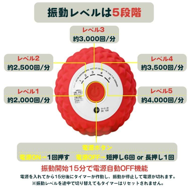 美品　王様のブランチ　赤いエクササイズボール 振動機能付き