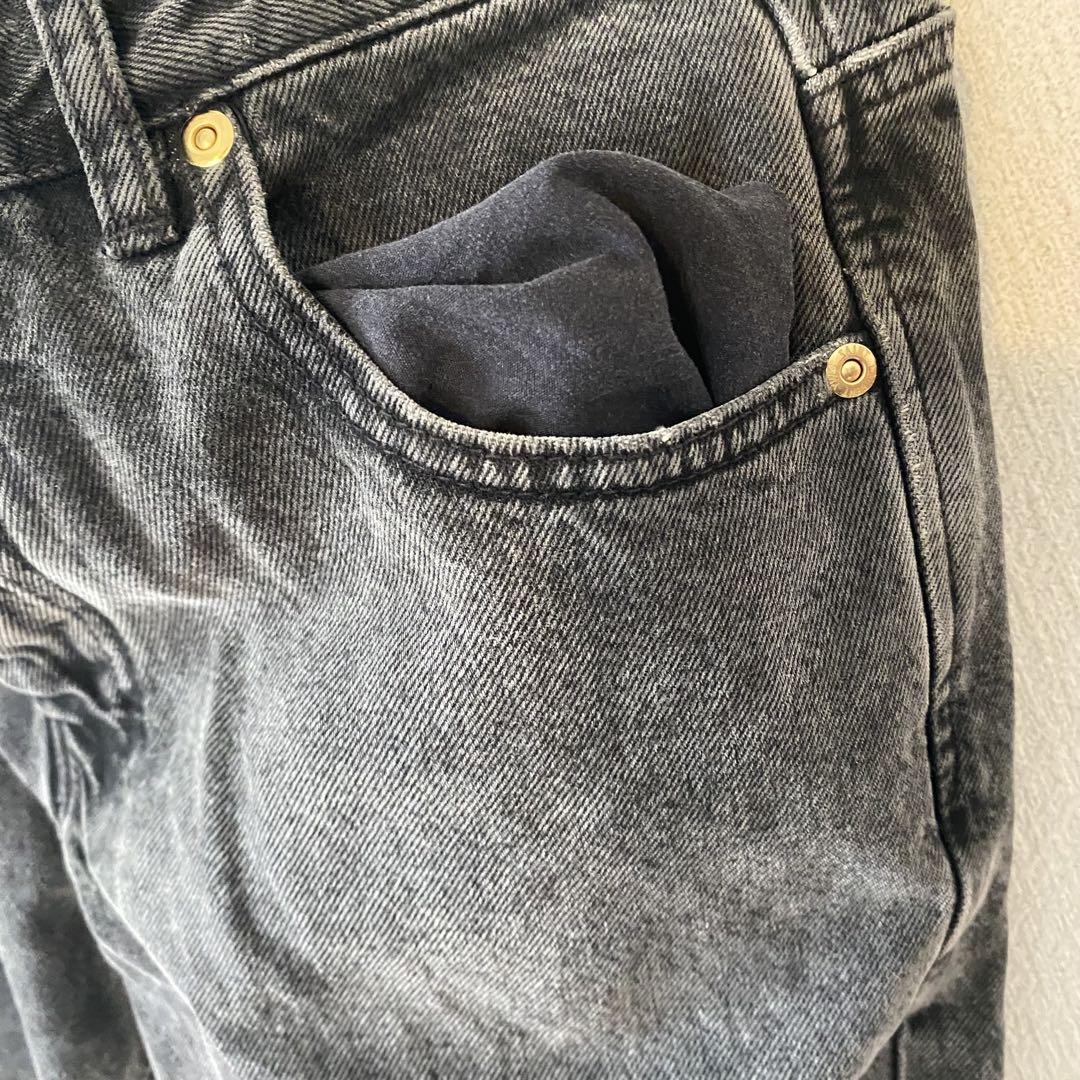 サンローランパリ✨️SAINT LAURENT デニム　ジーンズ ロゴ刺繍　古着