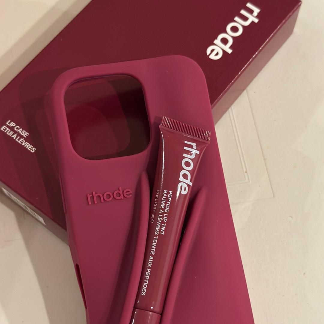 【^_^】rhode iPhoneケースlipcase raspberry