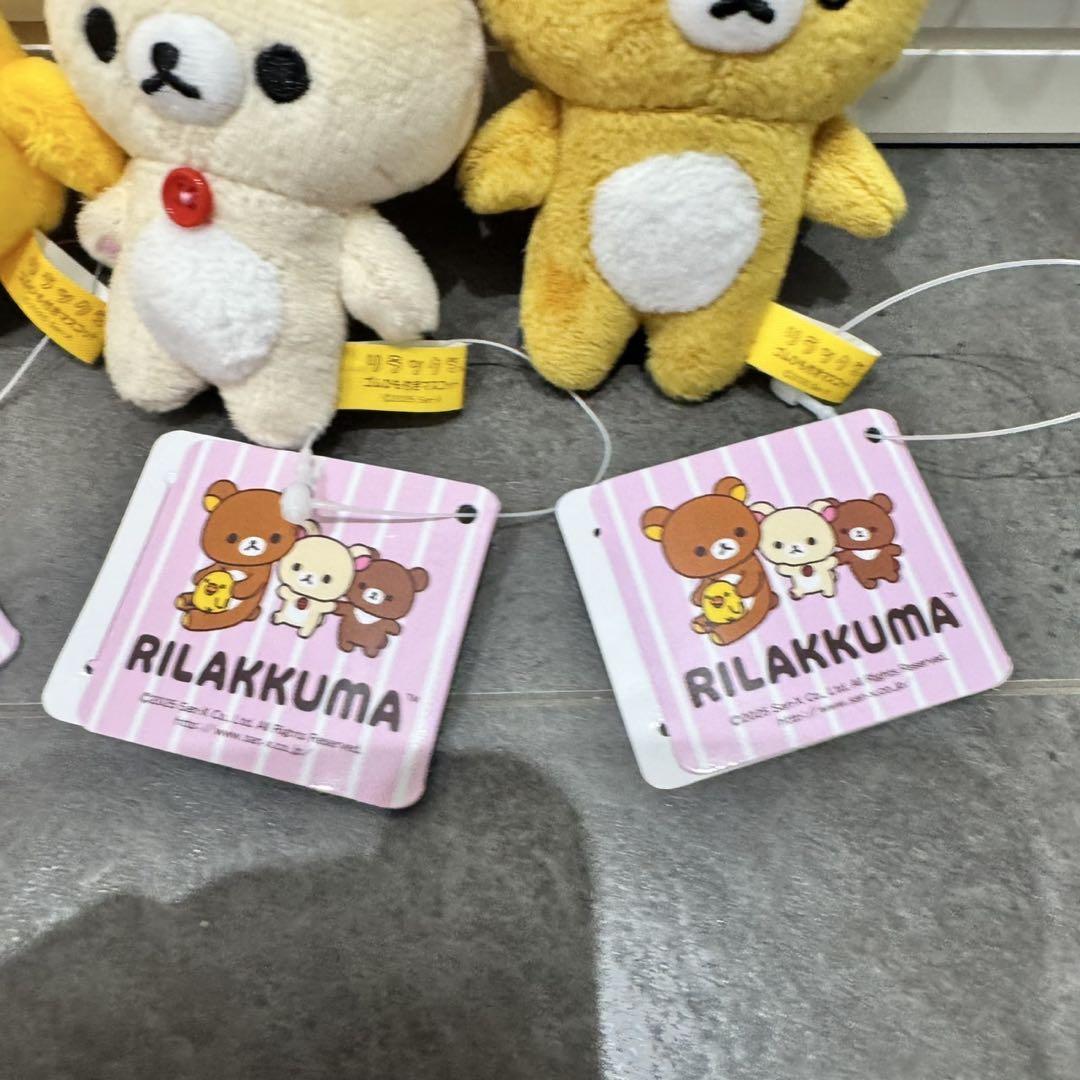リラックマ　ゴムひも付きマスコット　全4種コンプリート　4セット　16個 リラックマ ゴムひも付きマスコット 全4種セット - メルカリ