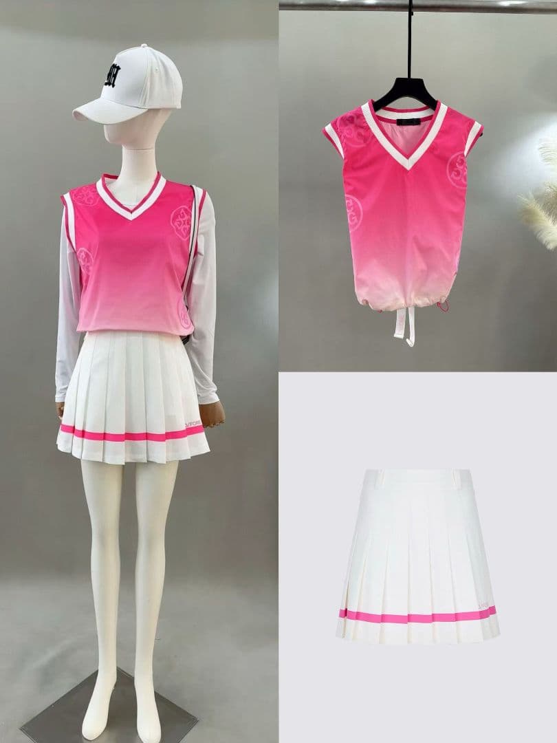 G/FORE ジーフォア ゴルフ レディースベスト スカート 上下2点セット