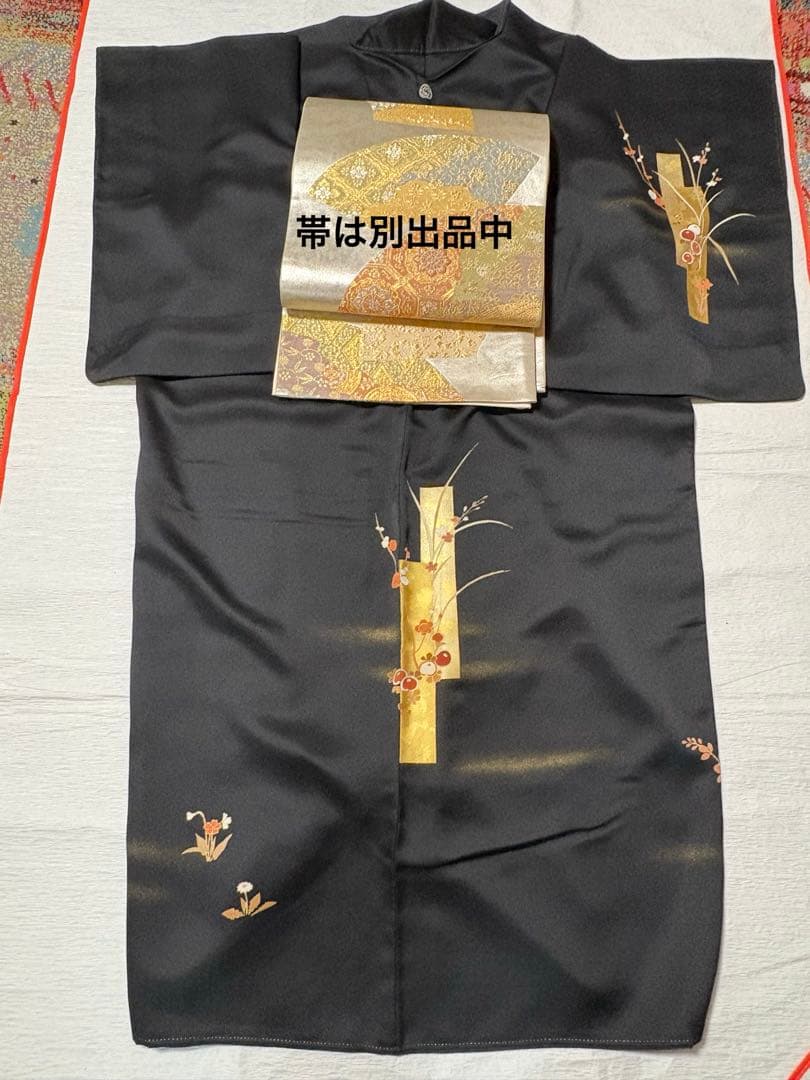 身幅広い 大きいサイズ トール 黒 付下げ 一つ紋 Xmasパーティー およばれ 身幅広い 大きいサイズ トール 黒 付下げ 一つ紋 Xmasパーティー およばれ