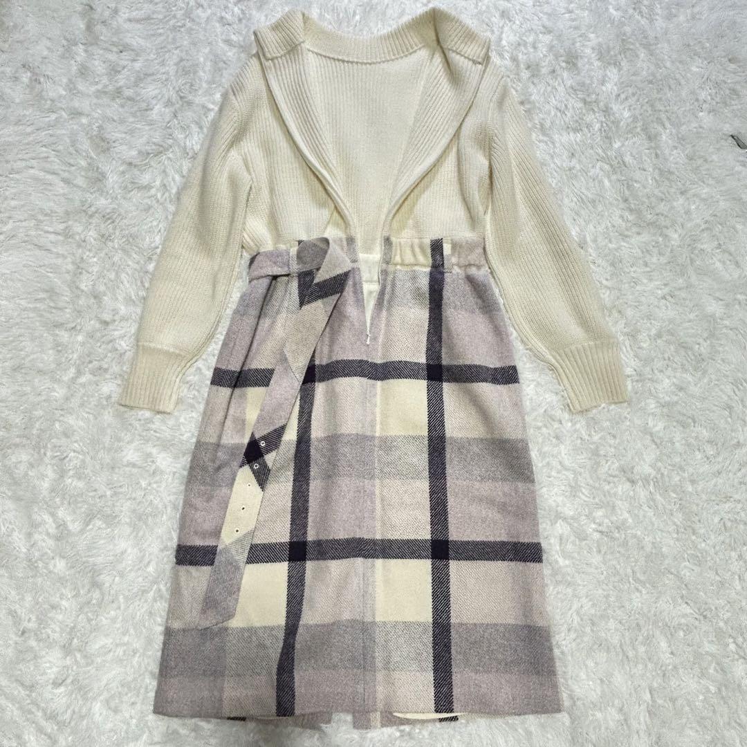 豊富な商品から 美品✨ブルーレーベルクリストブリッジ ドッキングニット ワンピース
