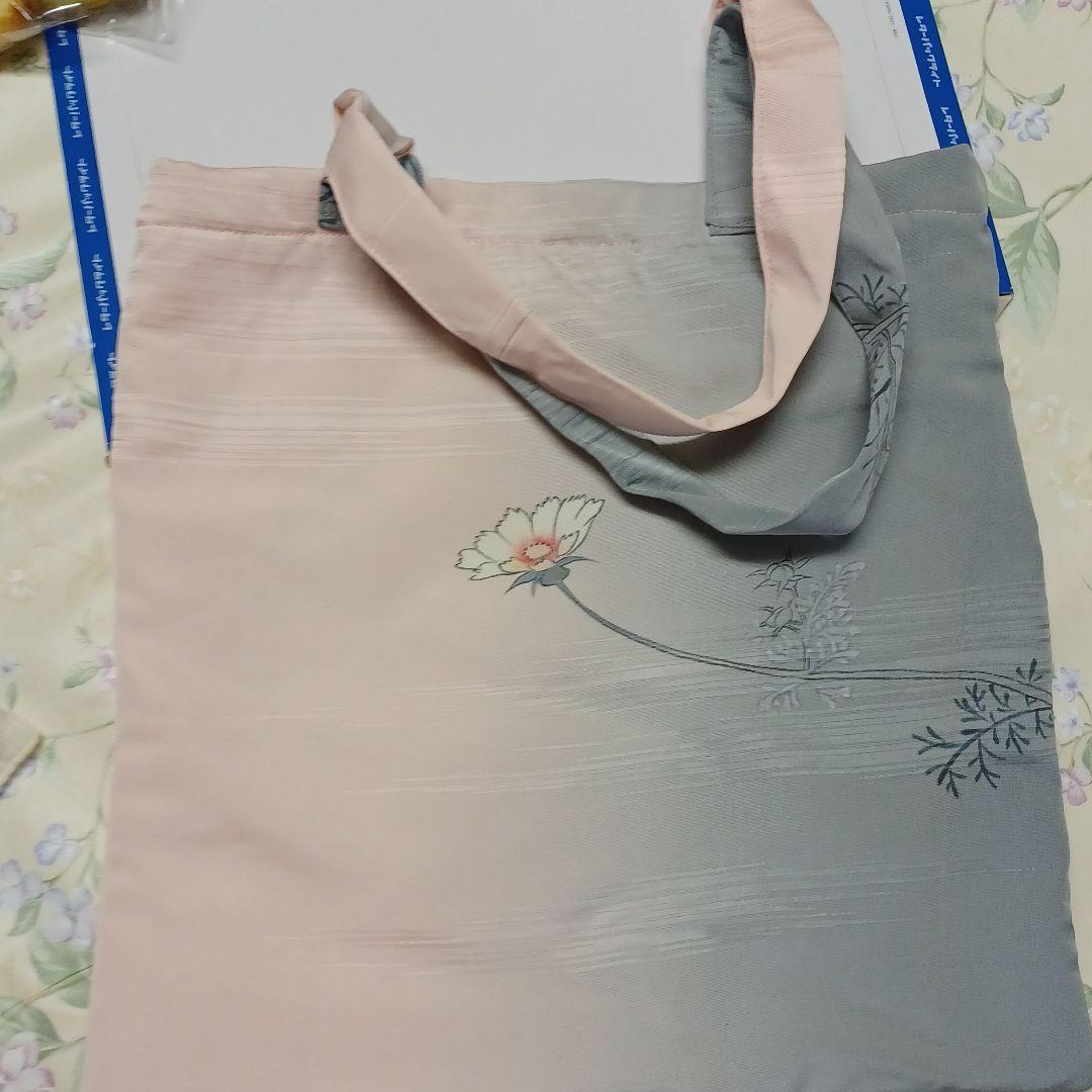 付け下げ着物生地リメイクワンピース メルカリ