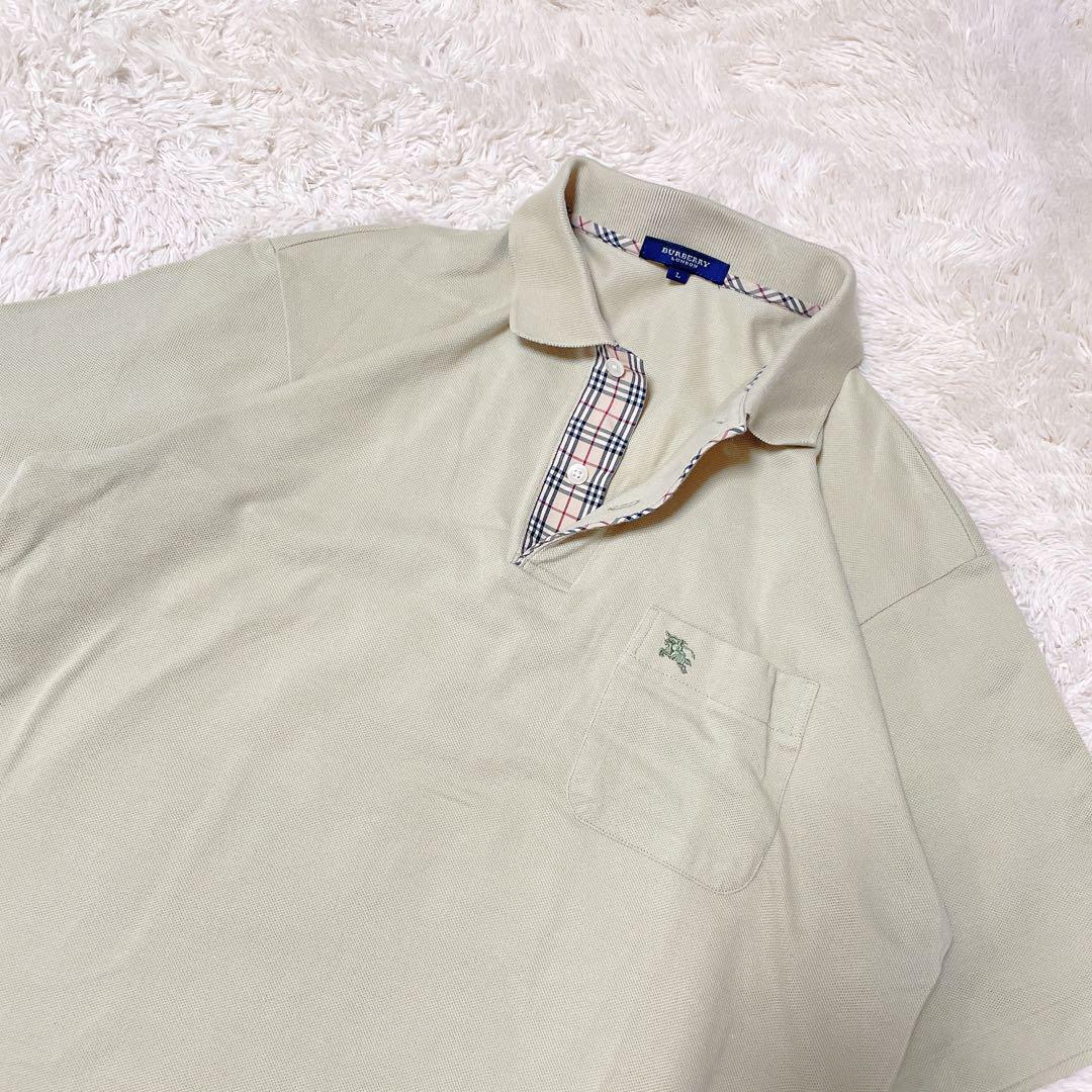 未使用　BURBERRY ベージュ チェックポロシャツ 極美品 BURBERRY LONDON ノバチェック ポロシャツ レディースM
