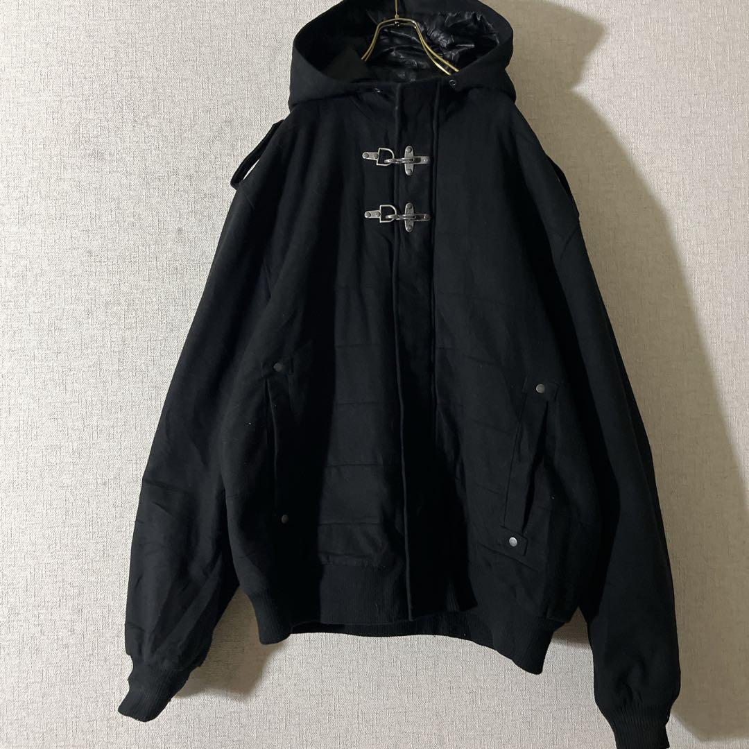 ウールジャケット ファイヤーマンフック ビッグサイズ ブラック