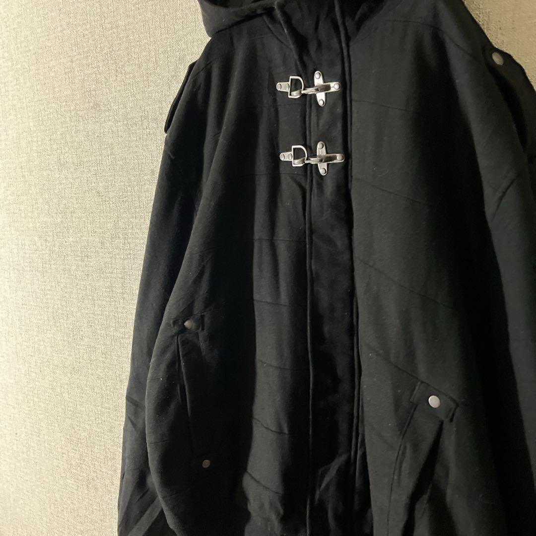 ウールジャケット ファイヤーマンフック ビッグサイズ ブラック