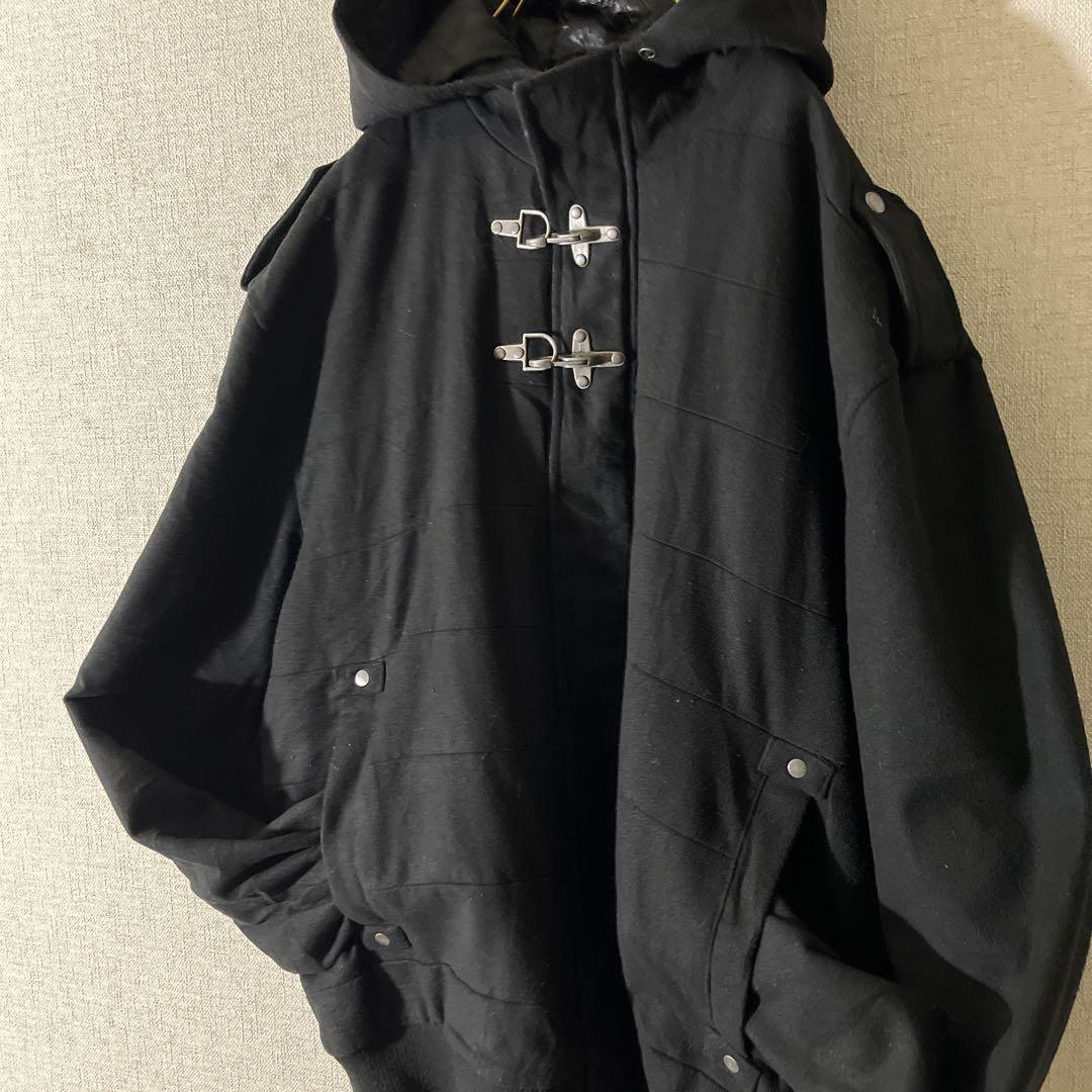 ウールジャケット ファイヤーマンフック ビッグサイズ ブラック
