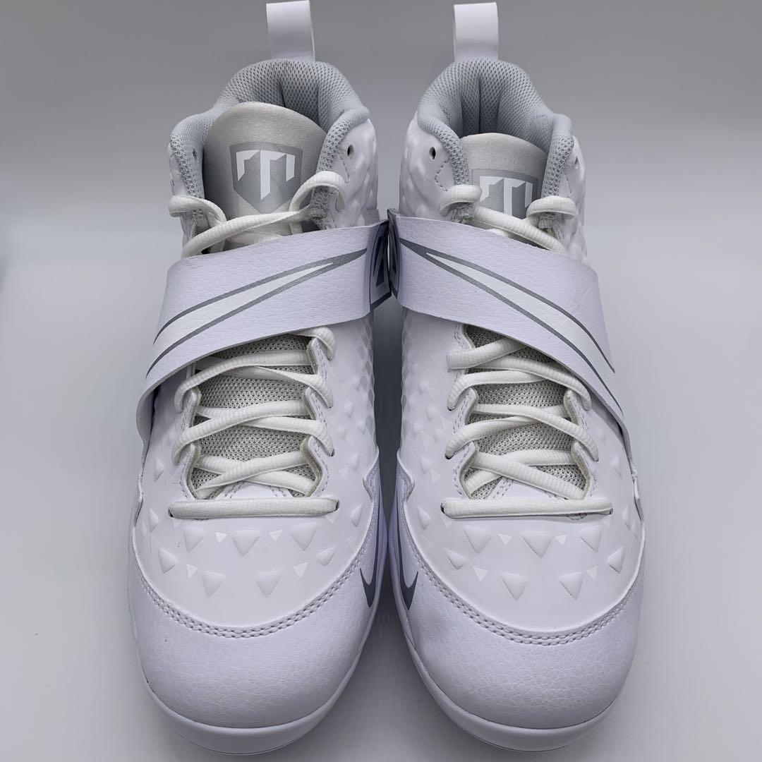 NIKE トラウト 野球 スパイク ホワイト 白 金具 27㎝ ミドルカット