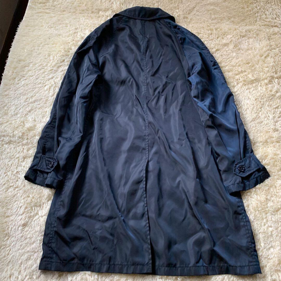 美品】PRADA プラダ レインコート トレンチコート ベルト ネイビー M