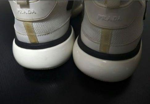 美品】プラダ PRADA スニーカー クラウドバスト コンビレザー