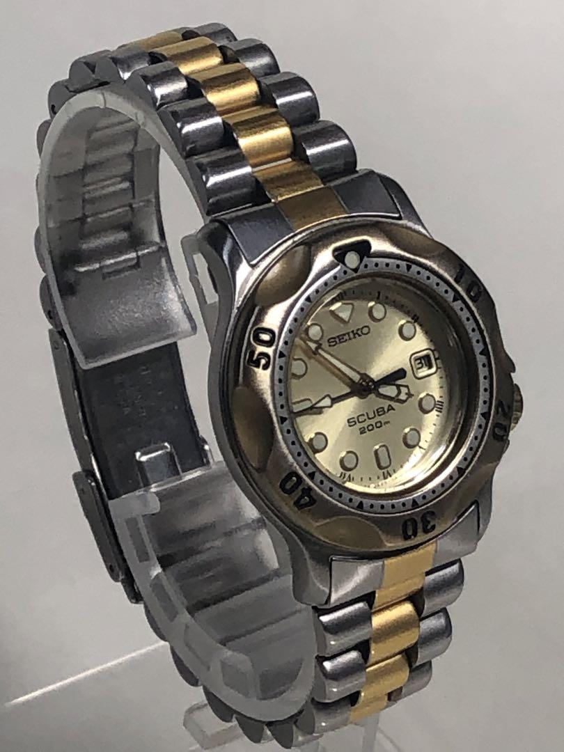 SEIKO - 完動極美 セイコー ダイバー SCUBA 200m 3E25-0A10 金