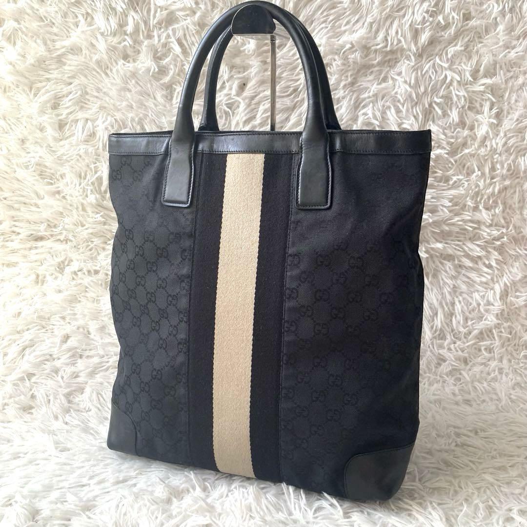GUCCI グッチ GG シェリー トートバッグ キャンバス レザー