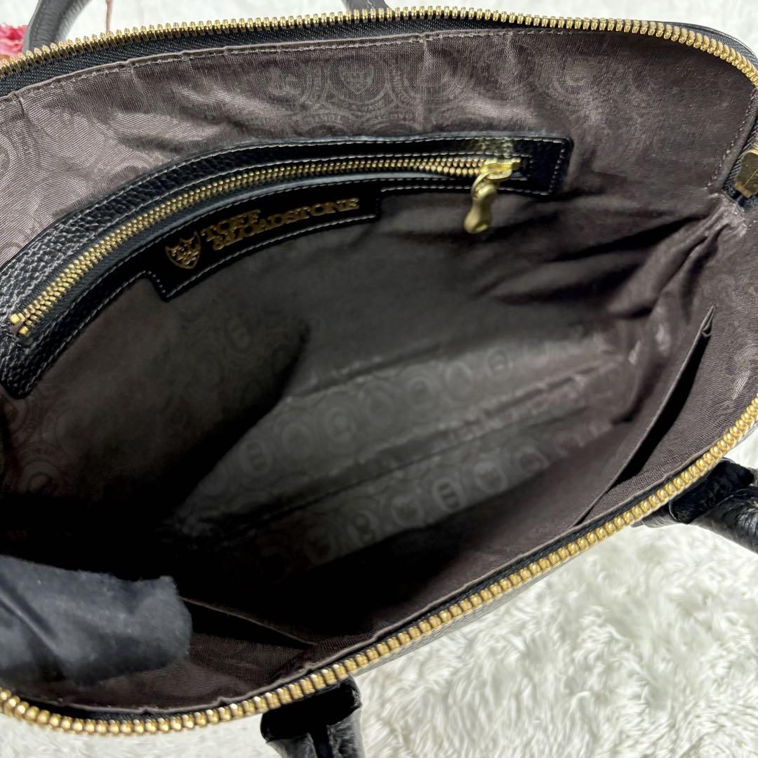 【美品】 トフアンドロードストーン ブリーフ 黒 金具 メンズ ビジネス