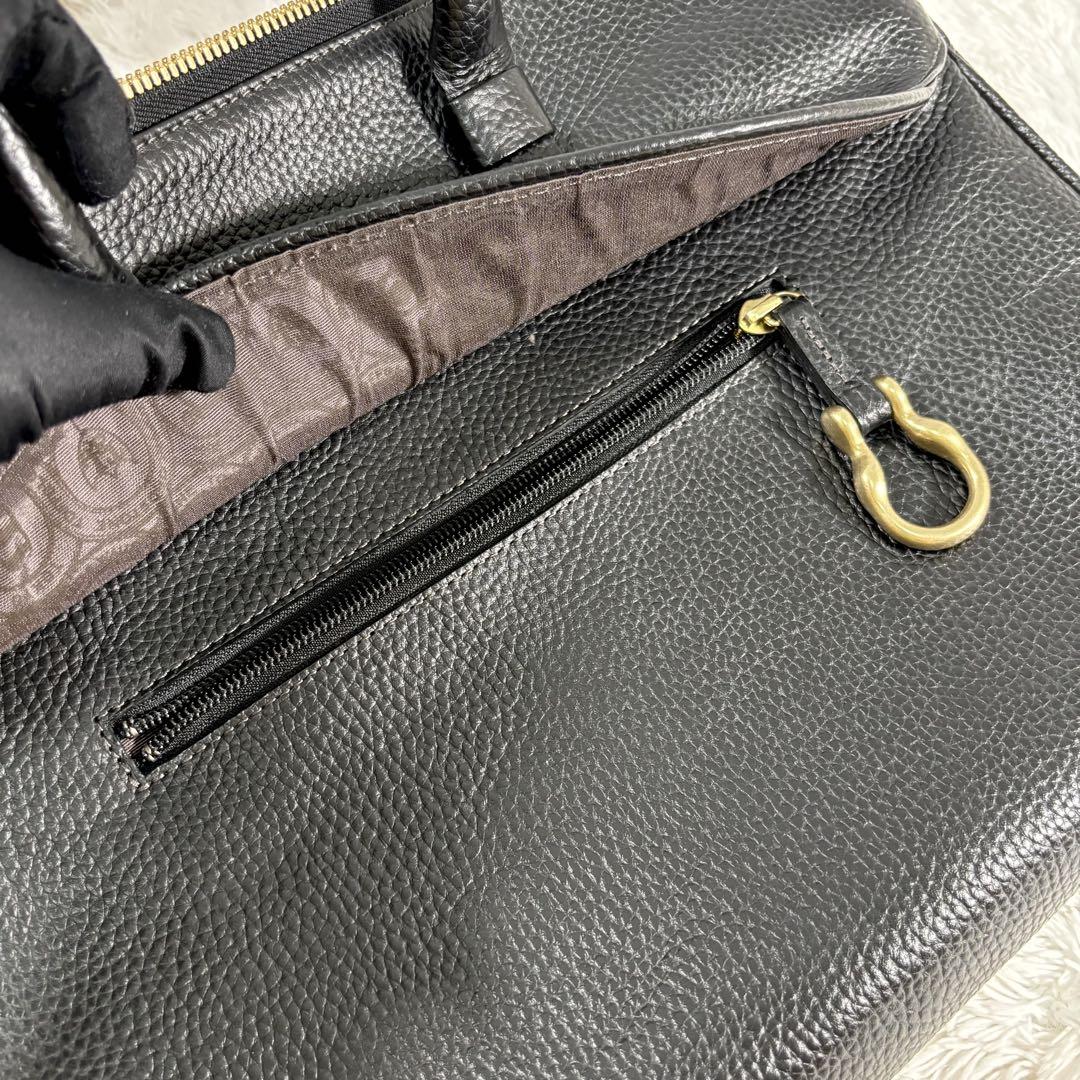【美品】 トフアンドロードストーン ブリーフ 黒 金具 メンズ ビジネス