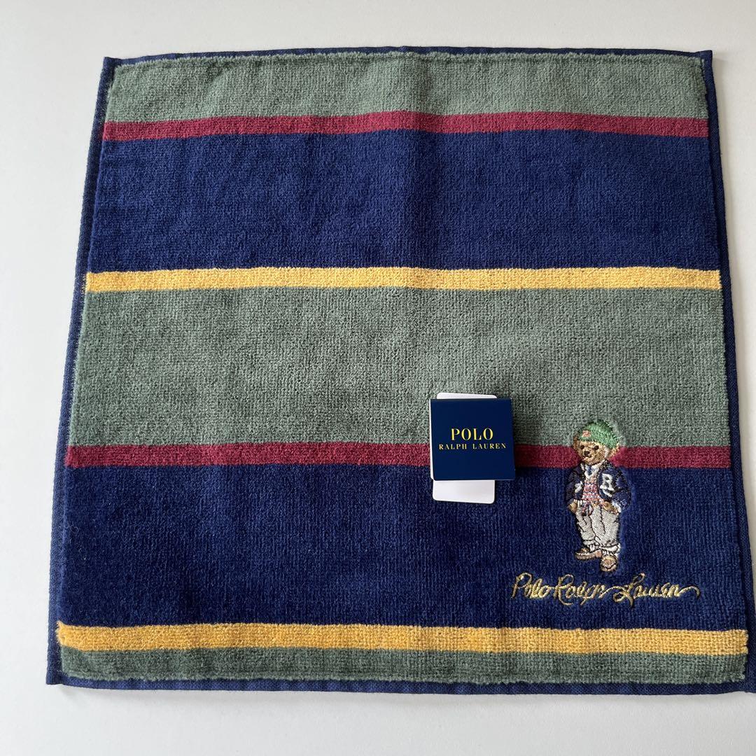 新品 ポロ ラルフローレン ポロベア タオルハンカチ 2枚 刺繍 未