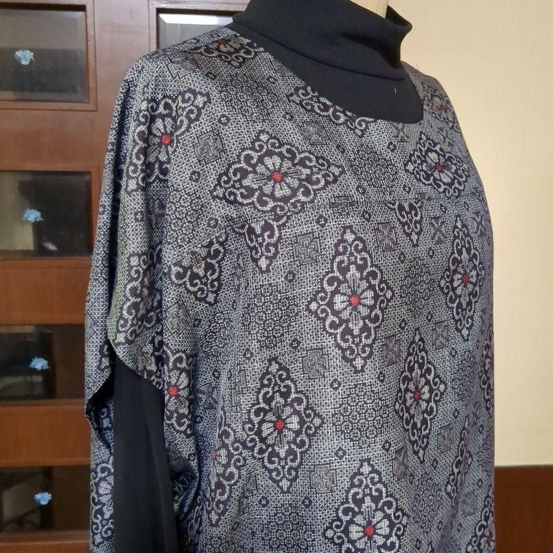 着物リメイクフレンチチュニックＸＬ