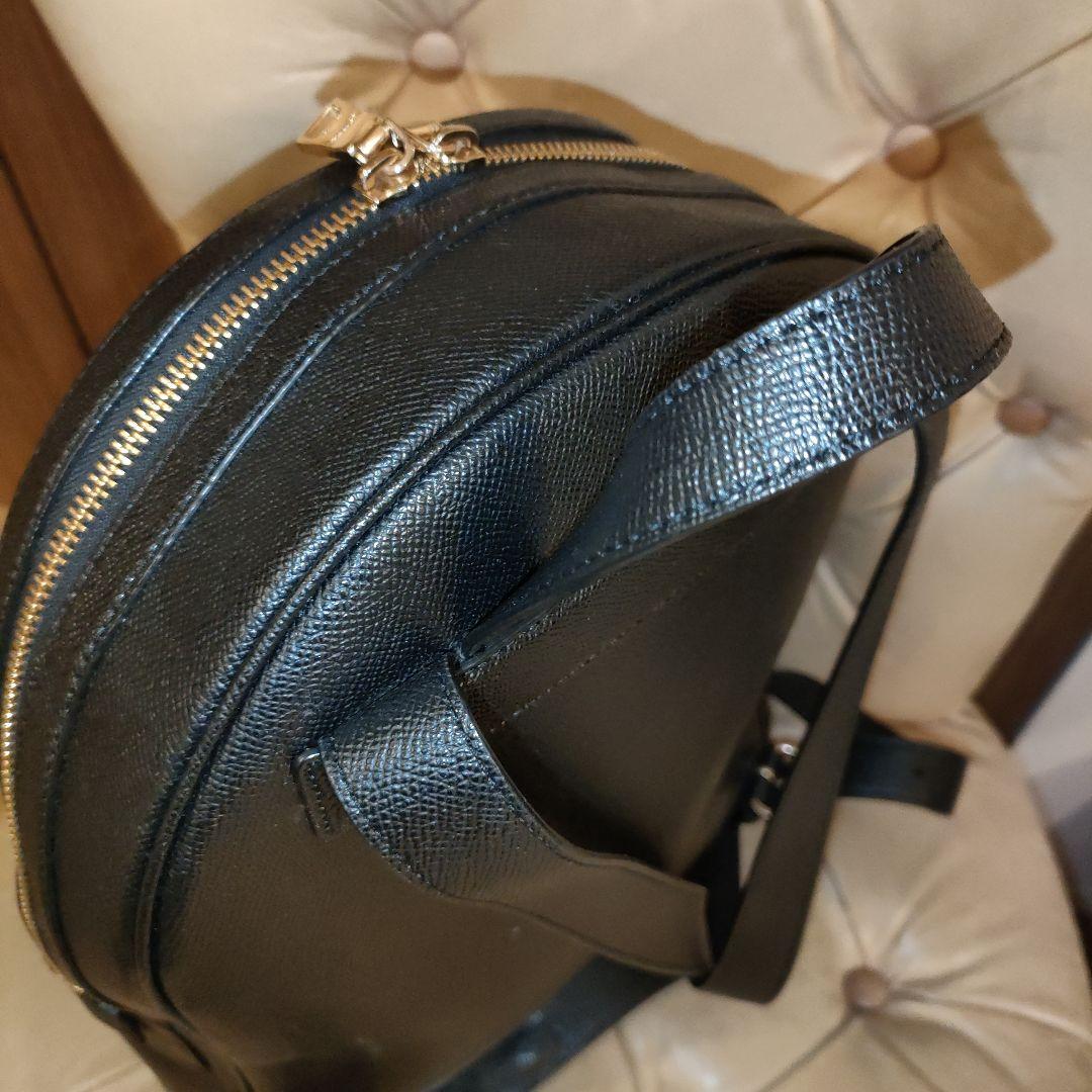 COACH ブラックレザーバックパック