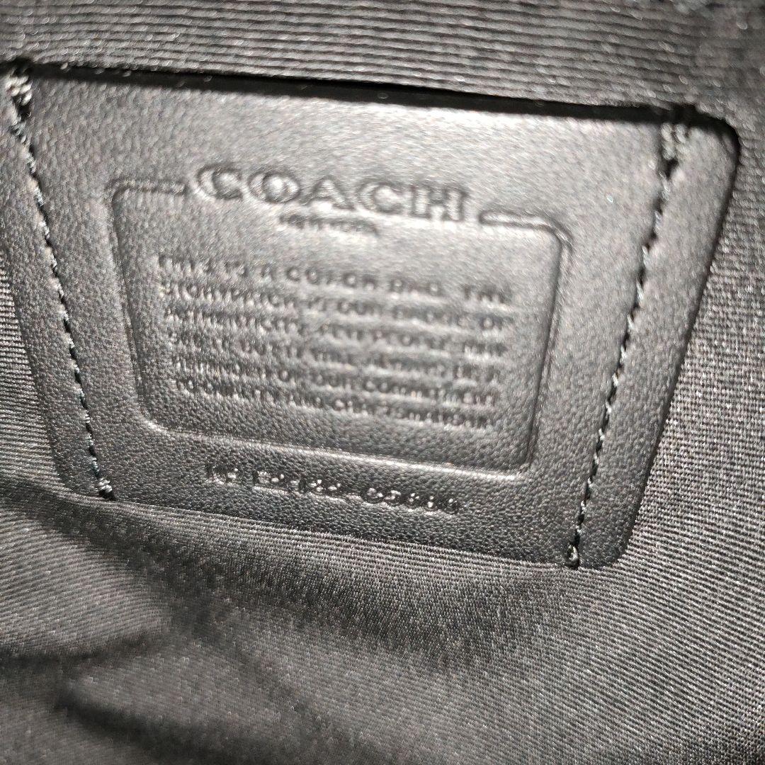 COACH ブラックレザーバックパック