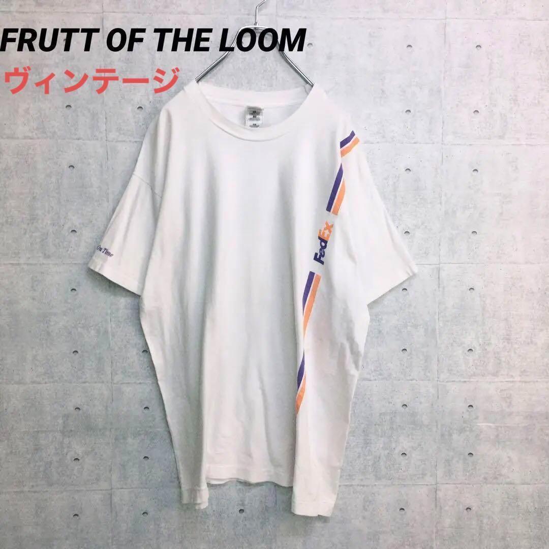 z☆0088 ヴィンテージ フルーツオブザルーム Tシャツ 白 XL