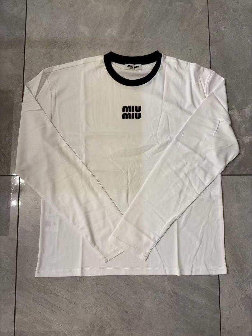 MIU MIU 長袖Tシャツ ホワイト