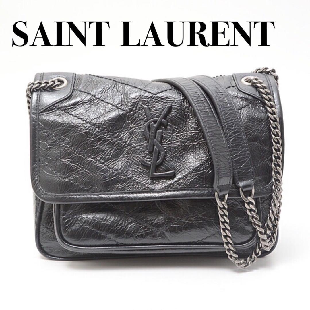 美品✨ SAINT LAURENT ニキ ミディアム ショルダーバッグ ブラック