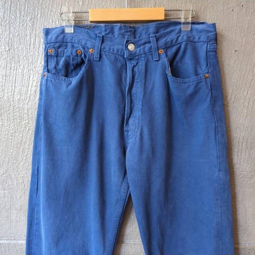 フランス製90s リーバイス501 染め加工 カラーデニムパンツ W33 L36
