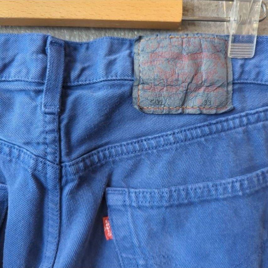 フランス製90s リーバイス501 染め加工 カラーデニムパンツ W33 L36