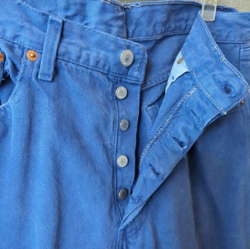 フランス製90s リーバイス501 染め加工 カラーデニムパンツ W33 L36