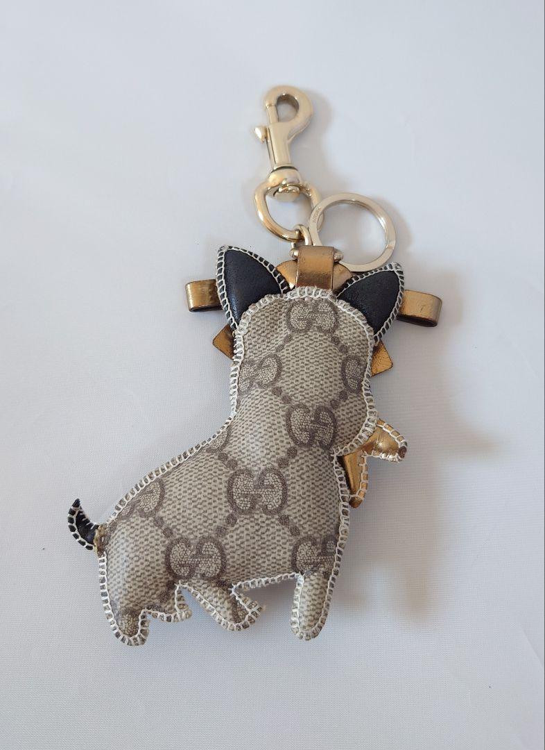 GUCCI グッチ グッチョリ レロイ フレンチブルドッグ キーチャーム GG