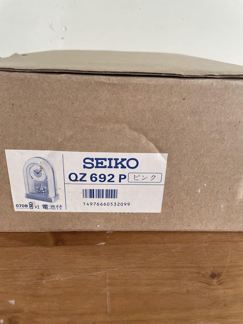 «新品未使用»SEIKO ピンク 置時計 クオーツ