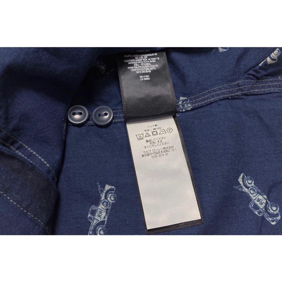 新品タグ付 RRL (DOUBLE RL) Indigo Print Shirt