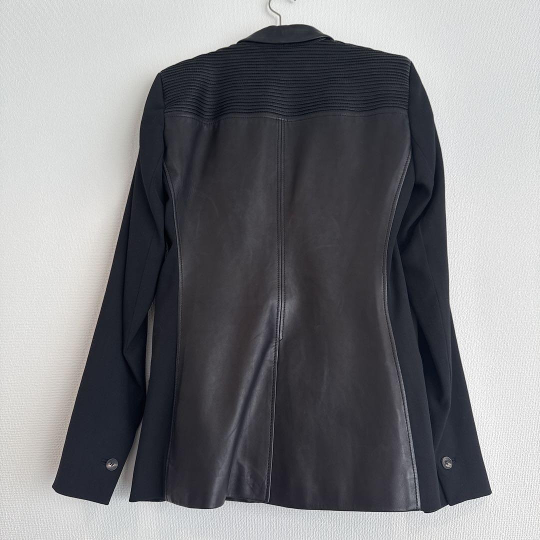 USA製 HELMUT LANG ノーカラー テーラード ジャケット HELMUT LANG テーラードジャケット S ブラック