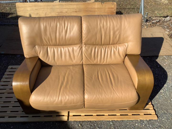 2022安い カリモク レザーソファ 直接引き渡し希望 RJ6dt-m83451647907 大得価大人気
