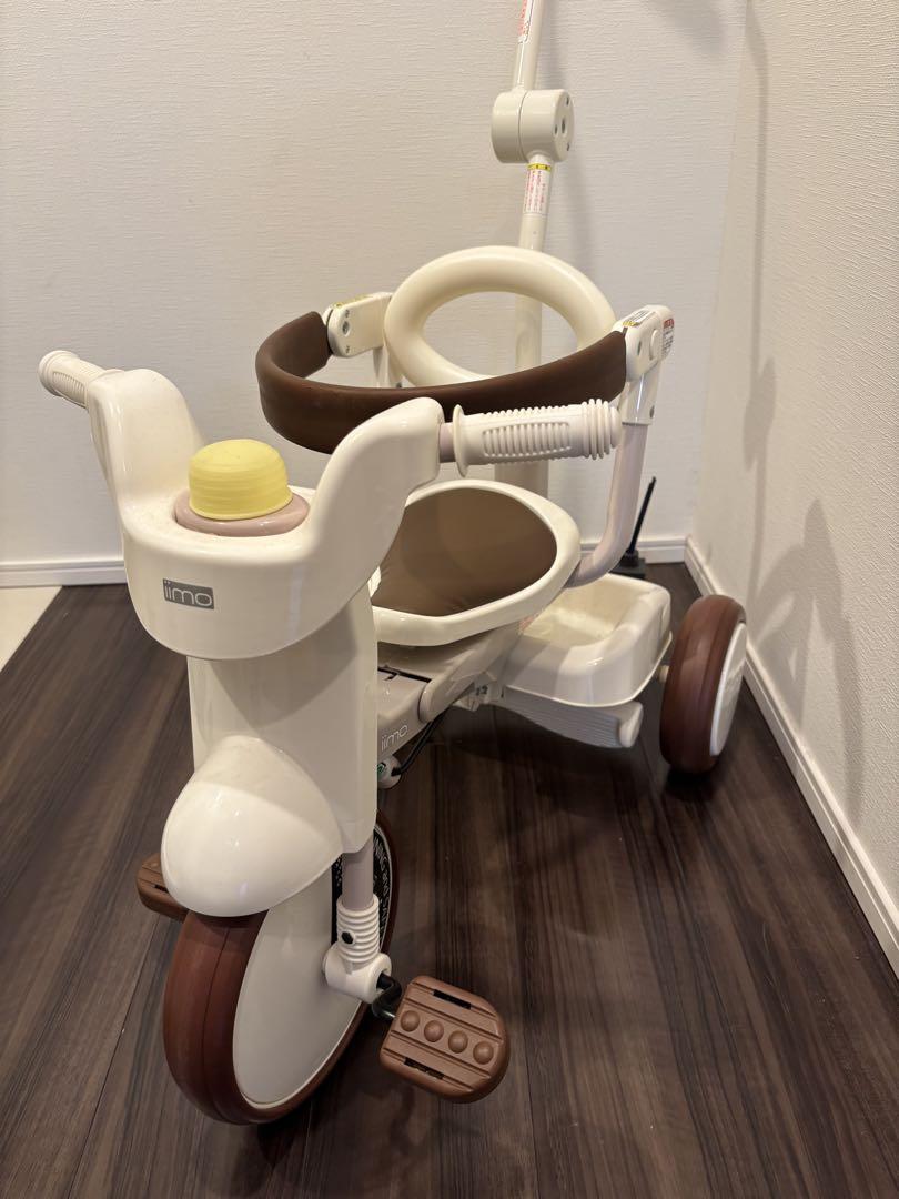 iimo 三輪車 ホワイト・ブラウン 屋外での使用無し