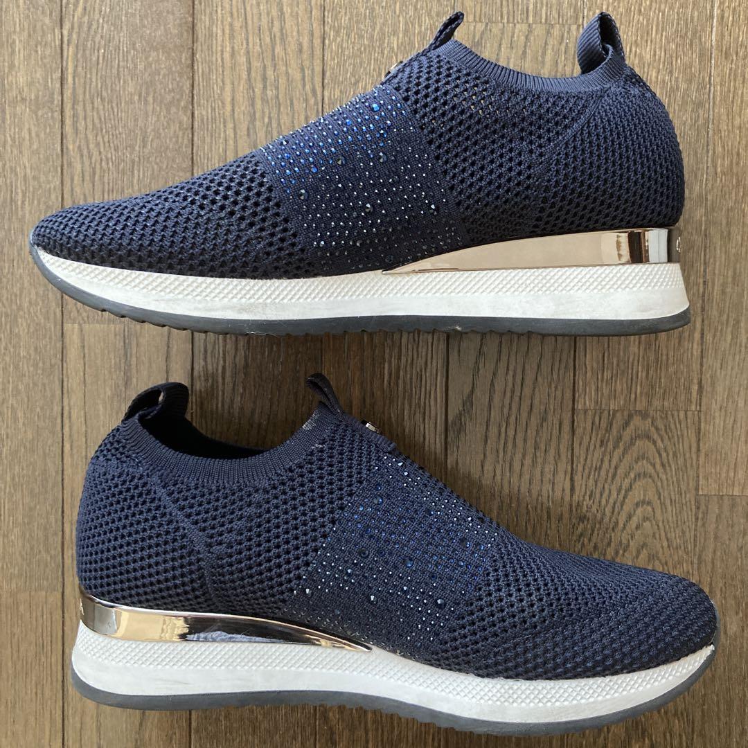 福袋安いいね半額ストア イギリス CARVELA メルカリ - ネイビー TRAINER 2 スニーカーJANEIRO 靴