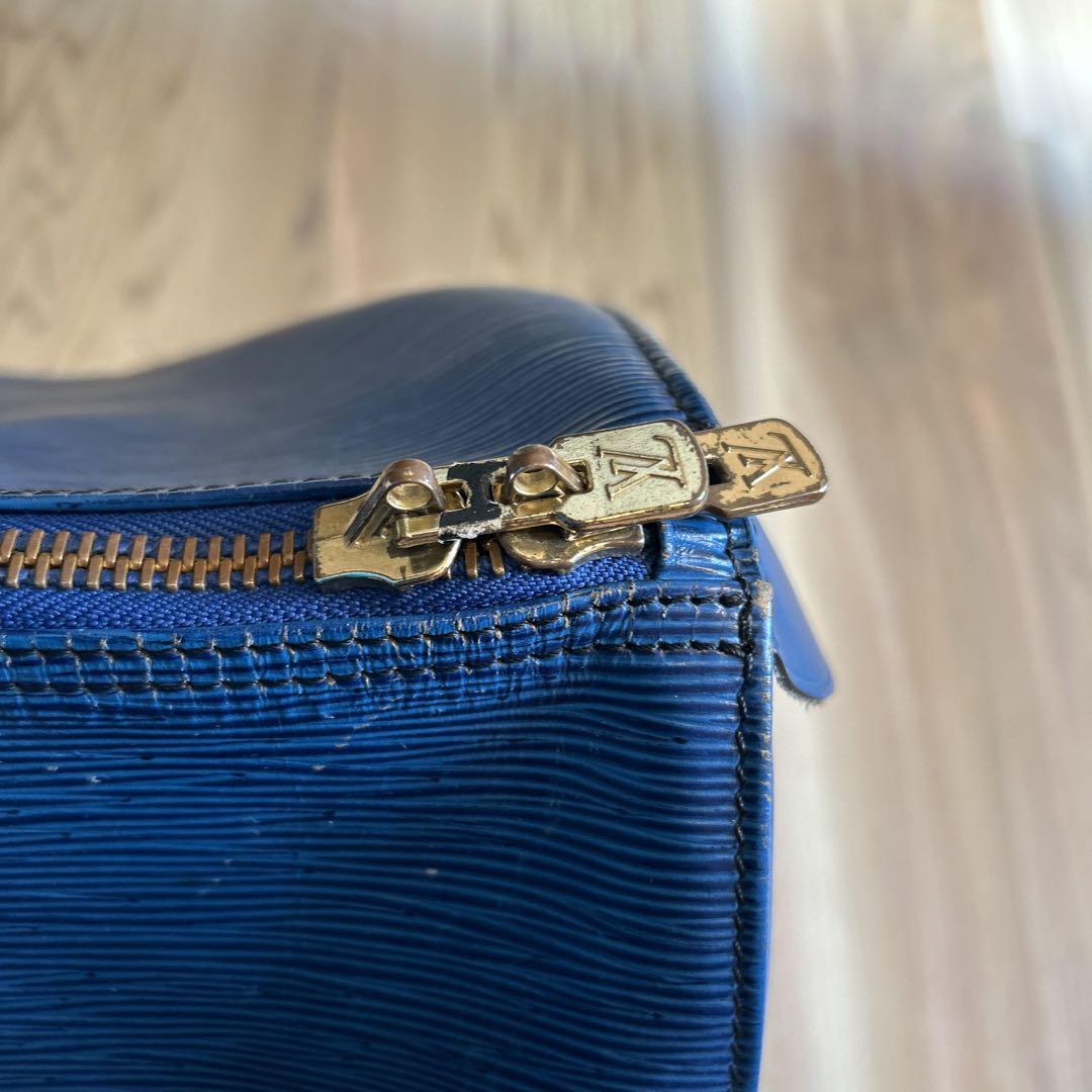 Louis Vuitton エピレザー ボストンバッグ 青