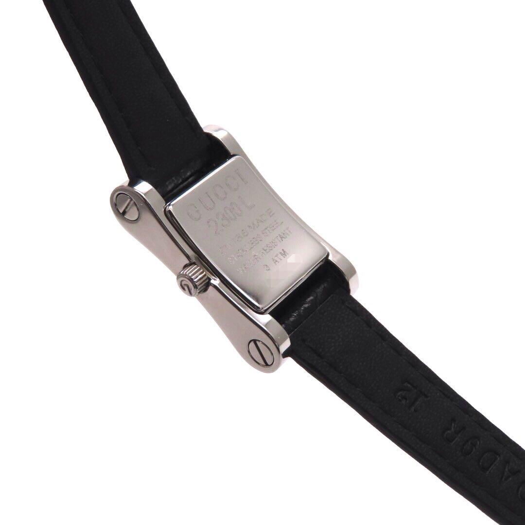 美品 2300L GUCCI グッチ 時計 ブラック ベルト未使用品 レディース