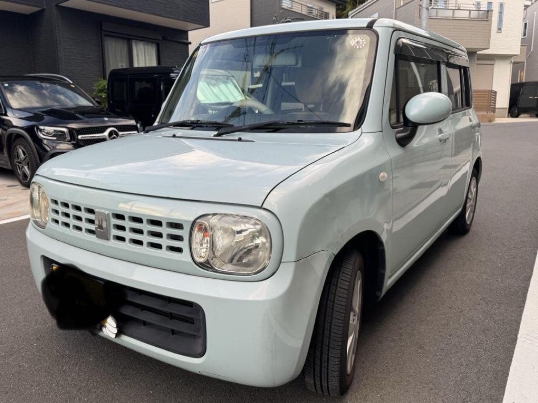 H24年 スズキ ラパン 水色 95000キロ ワンオーナー 予備検査付きやや傷や汚れあり