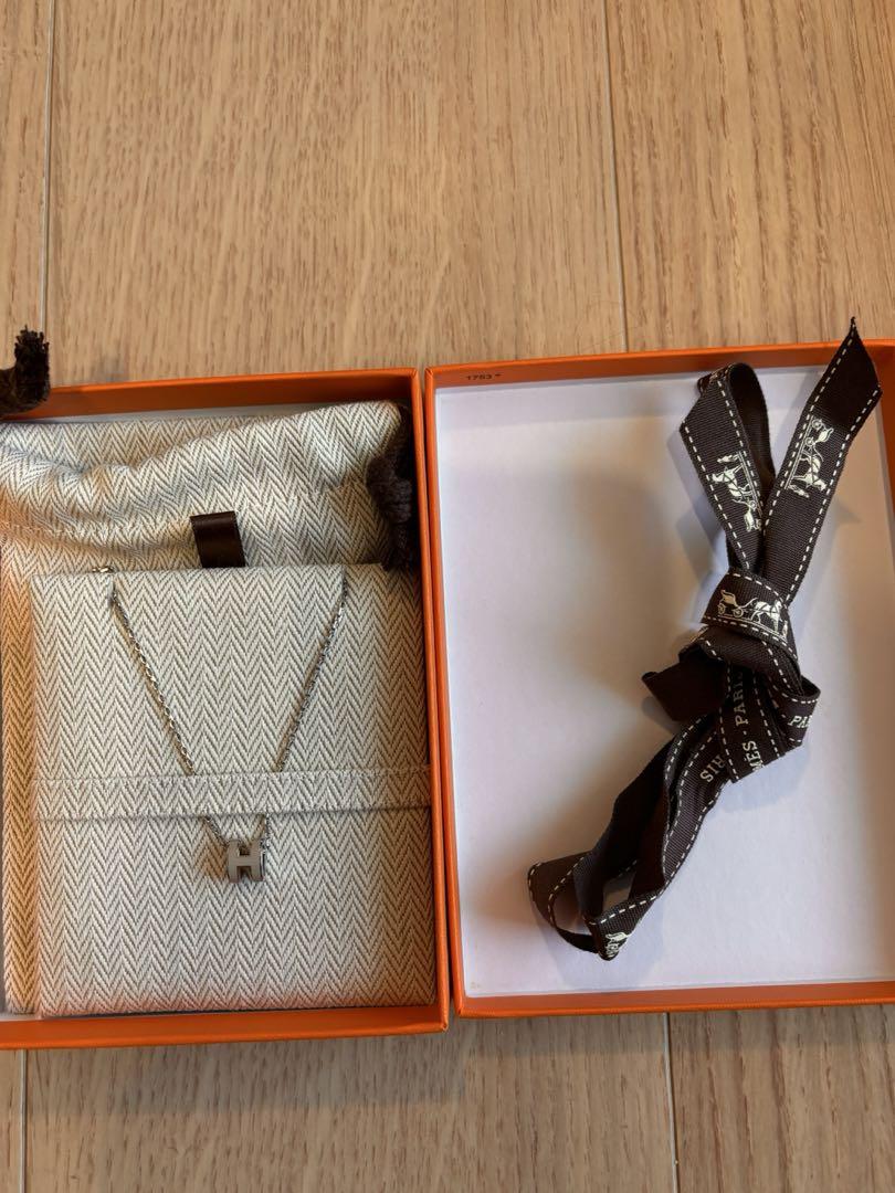 【新品未使用品】HERMES ミニポップH マロングラッセ × シルバー